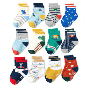 12 pares de <span class=keywords><strong>Calcetines</strong></span> antideslizantes para niños, <span class=keywords><strong>calcetines</strong></span> bonitos con patrón de dibujos animados para niños y niñas - Product Image 1