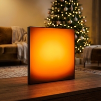LUZ Sunset Light Box Painting Wall Art Shop Decoration Lamp Bingkai Aluminium Kontrol Aplikasi & Pengatur Peredup untuk Toko atau Dekorasi Rumah