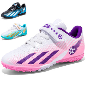 Zapatos de Fútbol para Niños con Cierre de Velcro, Parte Superior Sintética, Suela de Goma, Unisex, para Entrenamiento de Primavera y Partidos - Product Image 1