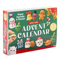 Calendrier de l'Avent de Noël, boîte surprise, jouets 3D Squishy, mini figurines, coffret cadeau pour enfants