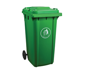 240L 2 poubelle en plastique à roulettes poubelle mobile extérieure de conteneur poubelle en plastique - Product Image 3
