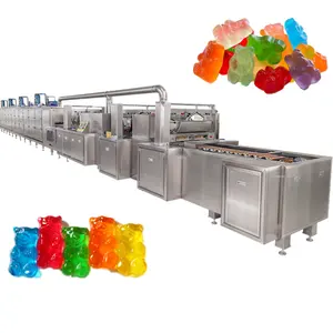 Machine automatique de fabrication de bonbons d'ours en gelée molle SE300kg/h Ligne de production automatique de coulée gommeuse