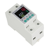 SMTONOFF Compteur d'énergie prépayé avec écran LCD couleur amélioré, contrôle via application Tuya WiFi, protection contre les surintensités à réinitialisation automatique, interrupteur temporisé 63A
