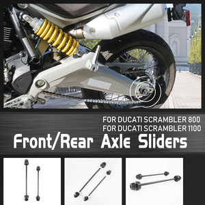XXUN-Protector contra choques para motocicleta <span class=keywords><strong>Ducati</strong></span> <span class=keywords><strong>Scrambler</strong></span> 400 800 1100, deslizador de horquilla de eje trasero delantero para coche deportivo de desierto 2014-2021 - Product Image 2