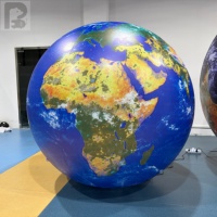 Globo Terráqueo Inflable con Luz LED de 3m para Exhibición en Museos, Globo Terráqueo Inflable Iluminado con Impresión Personalizada