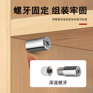 <b>Shelf</b> Support Screw Cold Rolled Steel Nickel Plated <b>Adjustable</b> For Wardrobe Cabinet - Product Image 4