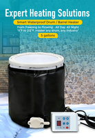 Chauffe-seau portable MEGA YUNENG 120V 350W en alliage de nicrome, tissu Oxford imperméable, pour seaux de 5 gallons, avec cordon, chauffage max. 150°F, utilisation extérieure