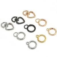 Mousquetons Ronds Clips Mousquetons avec Oeillet Pivotant En Alliage De Zinc Ressort Porte O Anneaux Boucles DIY Accessoire