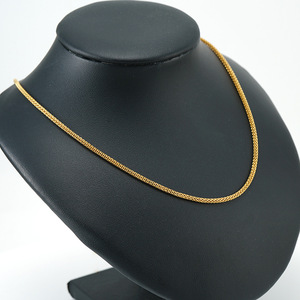 High Quality 18K Gold Plated Stainless Steel Link <b>Chain</b> Pendant Necklace with <b>Titanium</b> Ornament Unisex Gift - Product Image 4