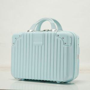 Carry <strong>Luggage</strong> 14 Inches Modern <strong>Light</strong> <strong>Weight</strong> Makeup Case Suitcase Custom Print Logo ABS Material Waterproof Zipper Closure Unisex - Product Image 1