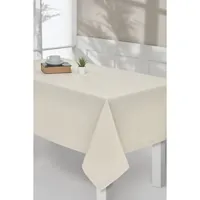 Nappe en coton et lin Buldan authentique de qualité supérieure, élégante broderie beige, taille/couleur personnalisable, écologique, durable, ajustée