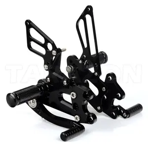 CNC אלומיניום אופנוע מתכוונן Rearset הדום יתדות