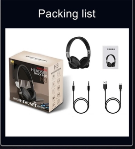 Écouteurs H3 <span class=keywords><strong>haut</strong></span> <span class=keywords><strong>de</strong></span> <span class=keywords><strong>gamme</strong></span>, <span class=keywords><strong>casque</strong></span> sans fil avec basses, réduction <span class=keywords><strong>de</strong></span> bruit, grand coussin d'oreille, <span class=keywords><strong>casque</strong></span> stéréo avec microphone - Product Image 3