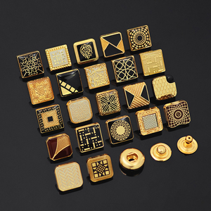 Kunshuo nút nhà máy quần áo áo hợp kim kẽm 4 phần thương hiệu mô hình tùy chỉnh logo abaya thobe kim loại Snap <span class=keywords><strong>kurta</strong></span> nút cho nam giới - Product Image 1