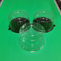 Petite boîte à gâteaux en plastique PET/PS jetable à bas prix avec couvercles transparents pour la cuisson et la restauration