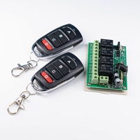 Émetteur-récepteur RF 4 canaux 433 MHz, contrôleur universel d'apprentissage, interrupteur métallique étanche avec fonction minuterie pour la maison 24V