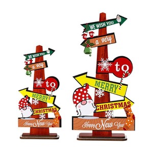 2025 New Christmas Decorations, Festive Desktop Christmas Tree Ornaments, Christmas Tree <b>Display</b> <b>Stands</b>, Wooden Christmas - Product Image 5