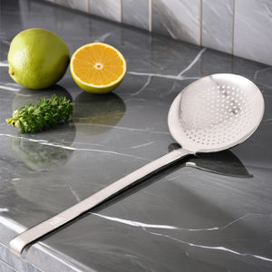 Ustensiles de cuisine en acier inoxydable, grande cuillère écumoire à fentes - Product Image 1