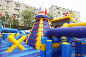 Lilytoys - <span class=keywords><strong>Castillo</strong></span> Inflable Profesional con Tobogán, Diseño de Cohete Espacial, Casa de Brinco de PVC, <span class=keywords><strong>para</strong></span> Parques de Diversiones - Product Image 4