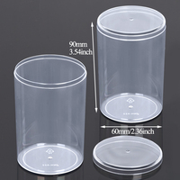 Boîtes en plastique rondes scellées en PS, contenants cylindriques rigides transparents pour bonbons, biscuits, gâteaux, personnalisés par WEISHENG, vente en gros