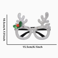 Gafas Decorativas Navideñas de Primera Calidad con Diseño de Letras de Feliz Navidad, Adornos Festivos Novedosos con Temática Navideña, Accesorio para Fiestas de Navidad