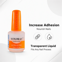 Agent de collage pour ongles Vinimay Nail Ultra Bond, sans acide, séchage à l'air, sans lampe, 15 ml, forte adhérence pour vernis gel, vente en gros pour salons
