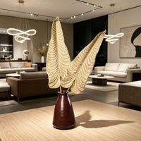 Feuilles de palmier bananier artificielles en latex doux, style naturel, pour décoration intérieure moderne