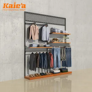 Custom Design Jurk Display Kledingrek Trendy Mode Kleding Rekken Voor Boetiek Kleding Metalen Opknoping Display Rack