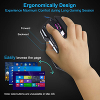 Souris de jeu filaire ergonomique avec rétroéclairage Souris d'ordinateur USB à 7 boutons LED Souris de jeu Souris pour PC portable