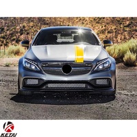 Kit carrosserie C63 Style Gloss Black Edition 1, spoiler de pare-chocs avant, longue durée, pour Mercedes Benz C63 2015-2021