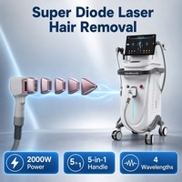 Machine d'épilation au laser à diode à 4 longueurs d'onde, super efficace, 3000 W, usage commercial, stationnaire, haute puissance, refroidissement par glace