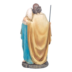 Figura de Resina de 10 Pulgadas de la <span class=keywords><strong>Sagrada</strong></span> <span class=keywords><strong>Familia</strong></span> con Túnica Bordada para la Natividad Navideña - Product Image 3