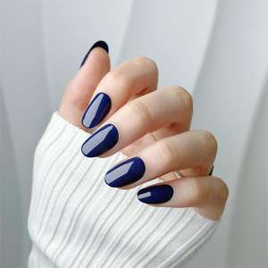 AIERFEI Color sólido Prensa <span class=keywords><strong>Uñas</strong></span> <span class=keywords><strong>en</strong></span> <span class=keywords><strong>uñas</strong></span> postizas <span class=keywords><strong>Uñas</strong></span> postizas ovaladas cortas brillantes - Product Image 6