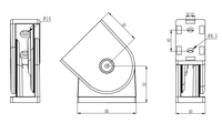 Joint de pivot carré de connecteur d'angle universel réglable de Offre Spéciale pour le profil en aluminium d'extrusion de la série 4080