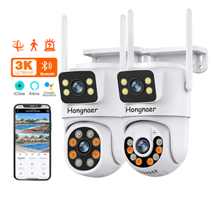 <span class=keywords><strong>Alexa</strong></span> 6MP กล้องวงจรปิด4K PTZ ระบบรักษาความปลอดภัย IP ไร้สายบ้านกล้องเลนส์คู่ Wi-Fi - Product Image 1