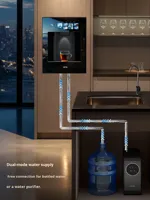 Dispensador de Agua Eléctrico Ultrafino de Acero Inoxidable Binpu Li, Frío y Caliente, Empotrado en la Pared, Purificador de Agua Potable Directo para Hotel