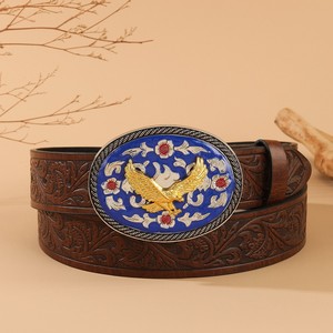 <span class=keywords><strong>Ceinture</strong></span> à boucle thème cheval occidental en alliage lisse, élégante et polyvalente pour le quotidien - Product Image 1