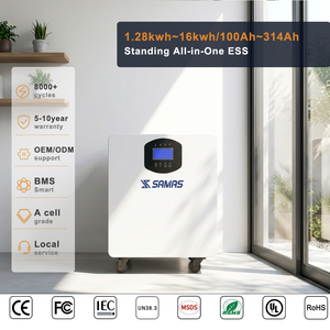 SAMAS Système de Stockage d'Énergie Solaire Hybride Tout-en-un 12,8V 100Ah LiFePO4 avec Batterie et <span class=keywords><strong>Onduleur</strong></span> 1-5kWh pour Réseau Mobile ESS - Product Image 1