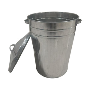 ถังขยะสวนกลางแจ้งขนาดใหญ่พิเศษ 90 ลิตร ผลิตจากเหล็กชุบสังกะสี คุณภาพสูง ดีไซน์ทนทาน สำหรับเก็บขยะในสวน - Product Image 1