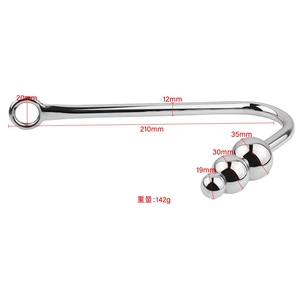Gancho Anal de Acero Inoxidable Seguro <span class=keywords><strong>para</strong></span> el Cuerpo, Juguete Anal de Metal Hipoalergénico <span class=keywords><strong>para</strong></span> Uso Prolongado, Juego de Bondage y Fetichismo BDSM - Product Image 3