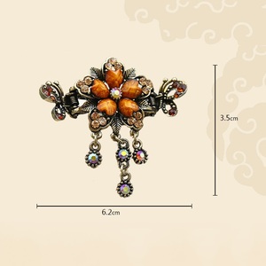 <span class=keywords><strong>Pince</strong></span> à cheveux rétro exquise à la mode Pinces à cheveux en alliage <span class=keywords><strong>de</strong></span> fleur <span class=keywords><strong>de</strong></span> sarcelle Pinces à cheveux <span class=keywords><strong>crabe</strong></span> classiques pour femmes - Product Image 3
