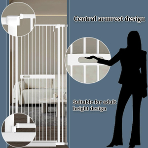 Puerta para Gatos Extra Alta, Puerta Metálica Negra de Montaje a Presión para Perros y Gatos, para Puertas - Product Image 3