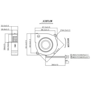 Power year Großes Luftvolumen 9733 97mm 97x97x33 Hochdruck 3700 U/min <span class=keywords><strong>12V</strong></span> DC Gebläse <span class=keywords><strong>12V</strong></span> 24V Lüfter - Product Image 3