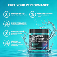 LUVVITA Gummies Multivitaminés Électrolytes Naturels Personnalisés en Gros Nutrition Sportive Sans Sucre Soutien Immunitaire Énergie