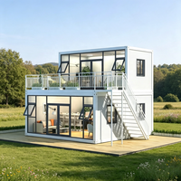Maison conteneur modulaire détachable à faible coût avec fonction respirante, design moderne pour hôtels, bureaux, appartements