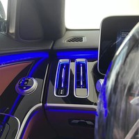 ZYCELA 64 Warna Benz S-Class W223 Bahan ABS+PC 12V Ventilasi Udara LED Tweeter Putar Instrumen LED Kualitas Tinggi Mudah Dipasang