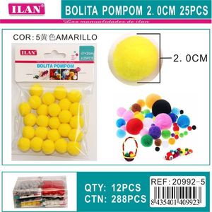 Palline di Paillettes Ilan 2.0 Cm Gialle per Lavori Artigianali - Product Image 3