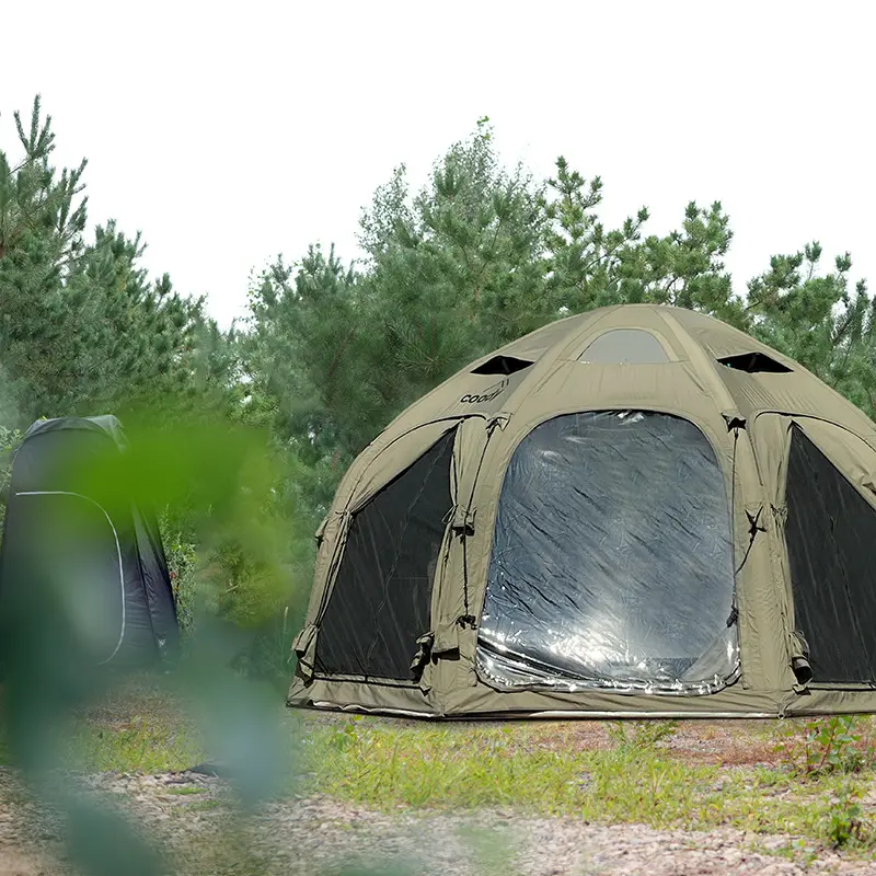 Tenda katun bintang, tenda kubah 3000mm Untuk keluarga berkemah luar ruangan 3-5 orang kapasitas bola tiup vinil tahan air