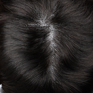 Prótesis Capilar Masculina 1B de Cabello Remy Indio con Base Mono NPU, Ondulado Natural, Corte 1B, Sistema Capilar de Alta Calidad con Diseño Partido y Atado a Mano - Product Image 5