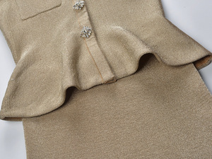 महिलाओं के सुरुचिपूर्ण स्वभाव सोने के हीरे की लंबी पोशाक ट्रेंडिंग एबे की ड्रेस ट्रेंडिंग अबी <span class=keywords><strong>2026</strong></span> उत्पादों - Product Image 5